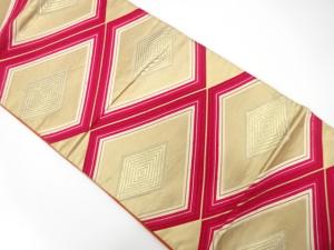 アンティーク　斜め格子模様織り出し袋帯（材料）